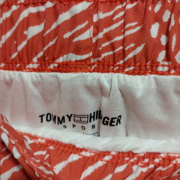 Tommy Hilfiger Sport Coral/White Athletic Shorts Women's NWT - Picture 4 of 4